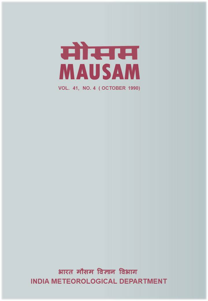 					View Vol. 41 No. 4 (1990): Mausam
				