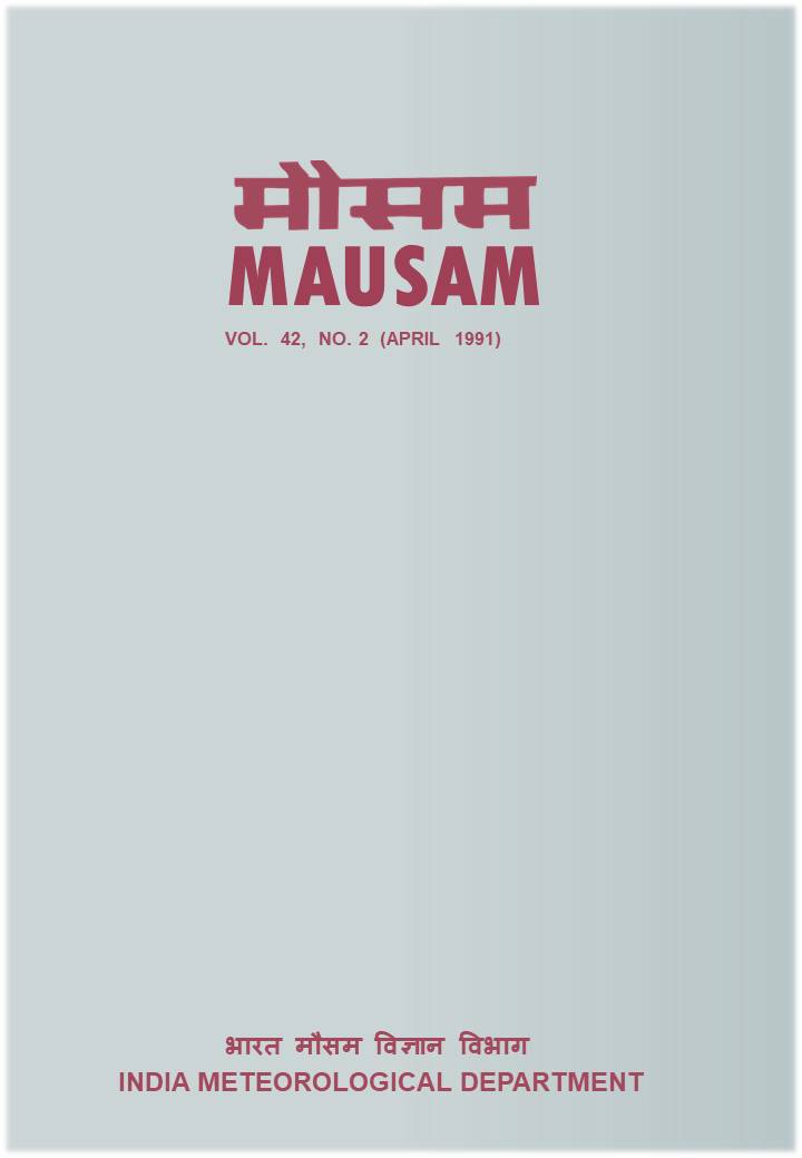 					View Vol. 42 No. 2 (1991): Mausam
				