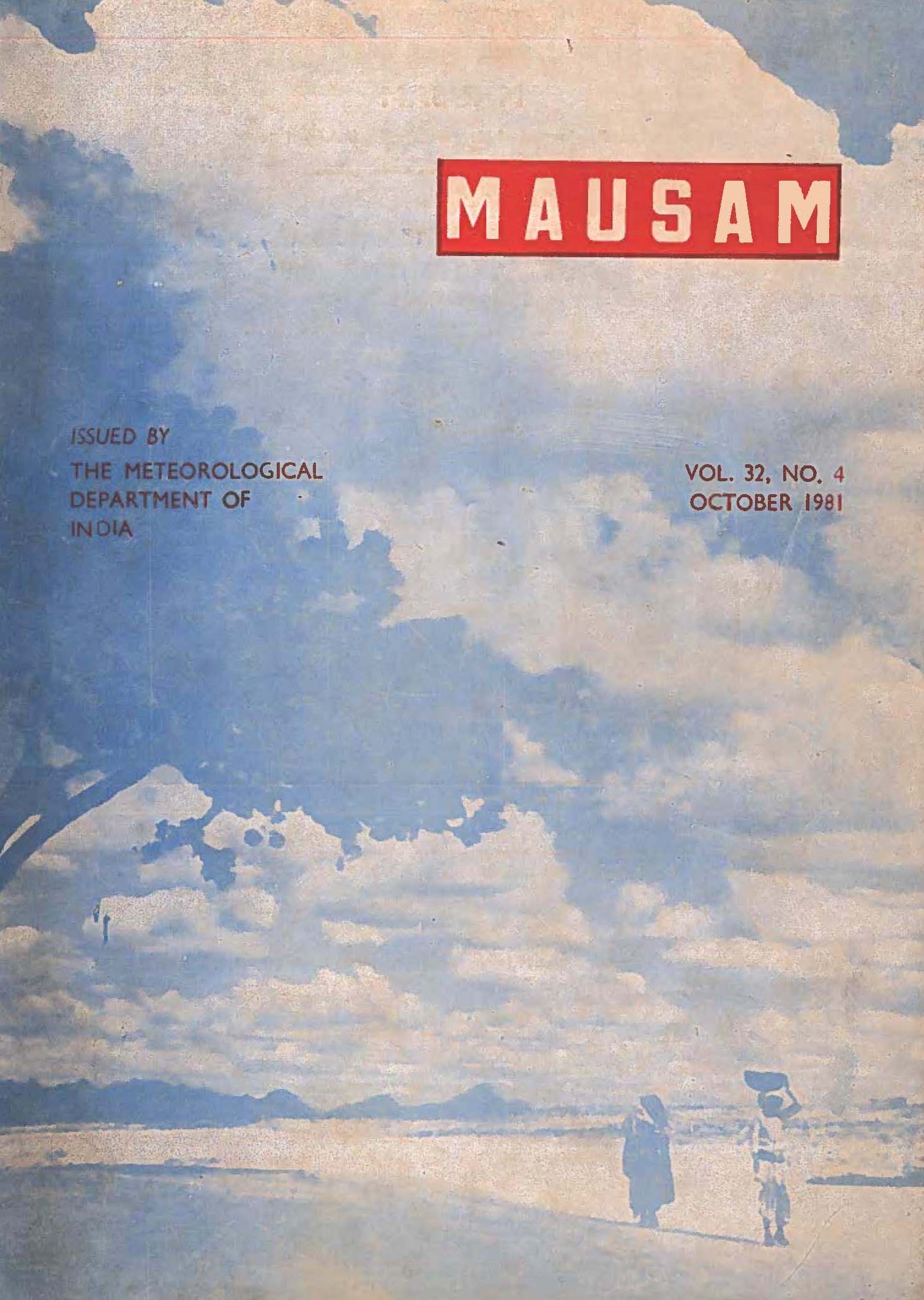 					View Vol. 32 No. 4 (1981): MAUSAM
				