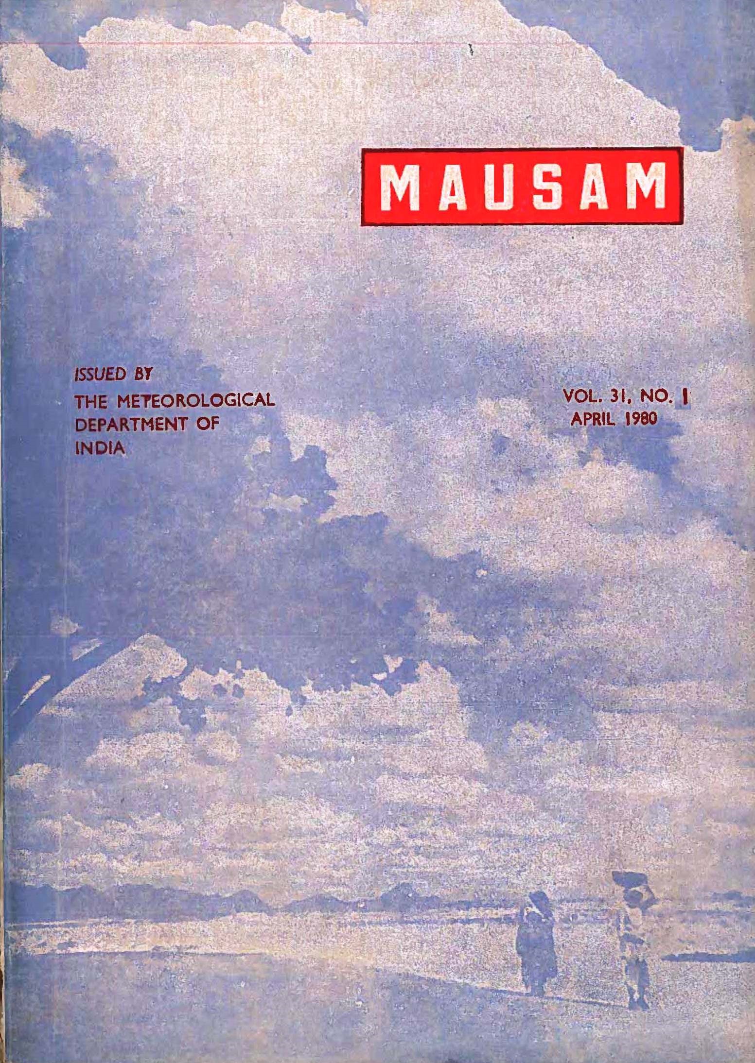 					View Vol. 31 No. 1 (1980): MAUSAM
				