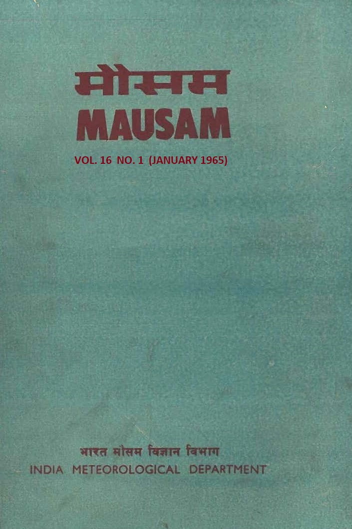 					View Vol. 16 No. 1 (1965): MAUSAM
				