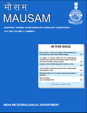 					View Vol. 71 No. 3 (2020): MAUSAM
				
